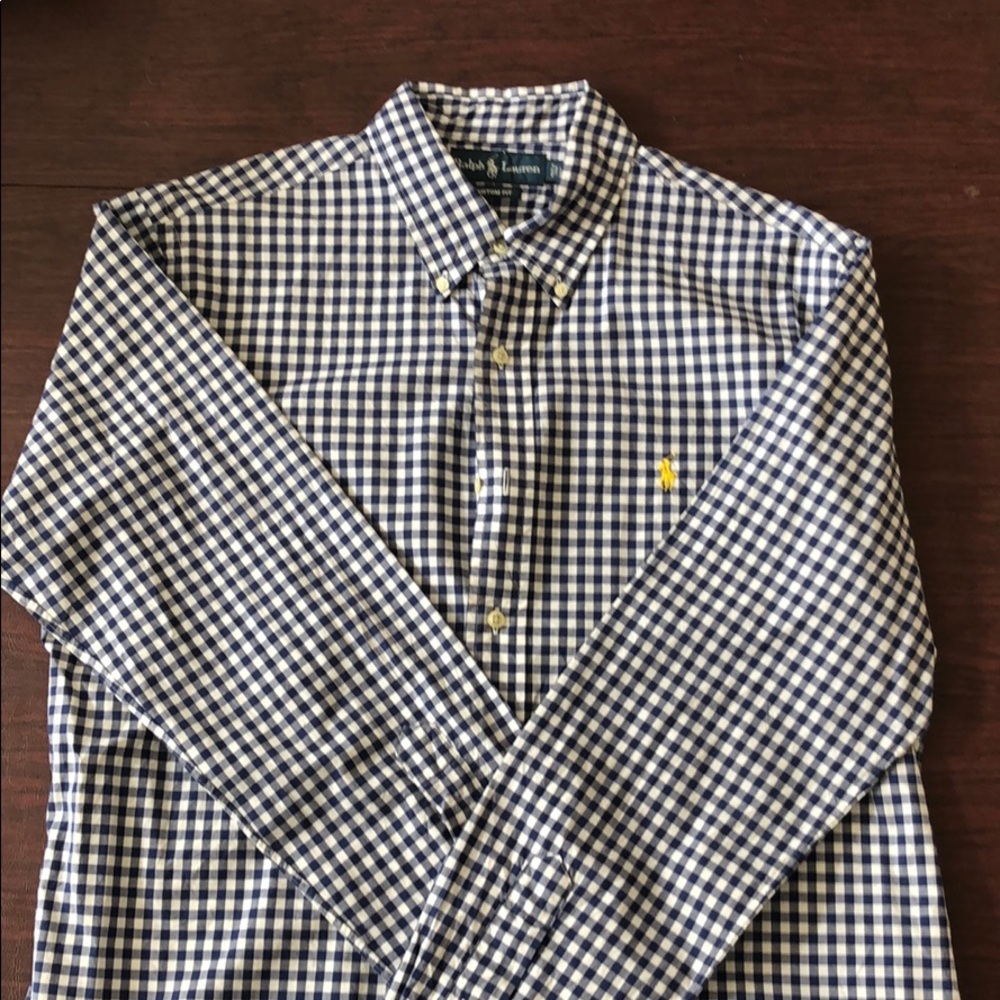 Men’s Ralph Lauren Blue Gingham Button Down